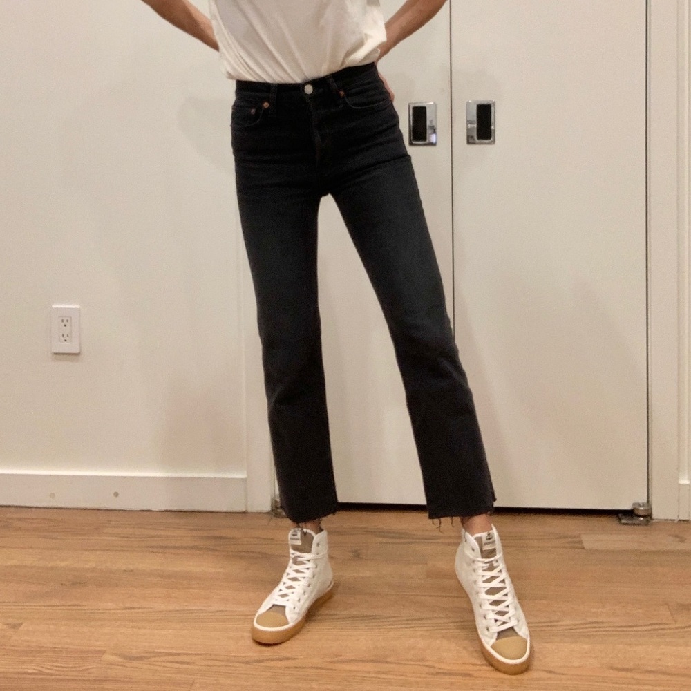 RE/DONE high rise stovepipe jeans